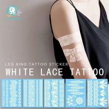 25 Stilleri Seksi Dantel beyaz Kına Geçici Dövme Etiket Kadın El Takı PasteTatoo Su Geçirmez Sahte Vücut Sanatı Dövme Çıkartmalar