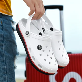 2022 Yeni Moda Sandalet Erkekler Takunya Terlik Yumuşak Alt plaj sandaletleri Erkekler Takunya Sandalet Rahat Nefes Ayak Bileği Wrap EVA