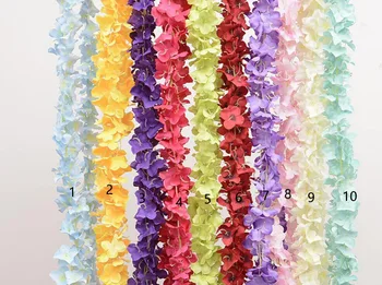 5 adet 2 Metre Wisteria Çiçekler düğün çelengi Tatil Parti Doğum Günü Bebek Duş Mekan Asılı Dekorasyon
