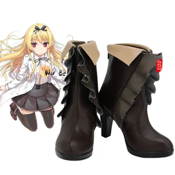 Anime Arifureta Shokugyou de Sekai Saikyou Yue Cosplay parti ayakkabıları Kısa Yüksek Topuklu Çizmeler Custom Made