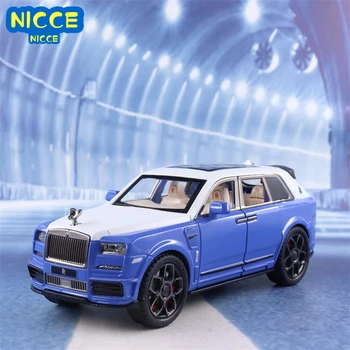 Nicce 1: 22 Rolls Royce Cullinan MASORY SUV alaşım araçlar Diecast Metal geri çekin araba modeli ses ışık çocuk oyuncak hediyeler