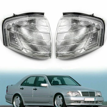 Mercedes Benz C Sınıfı için W202 1994-2000 Çift köşe ışıkları Dönüş sinyal lambaları 2028261143 2028261243