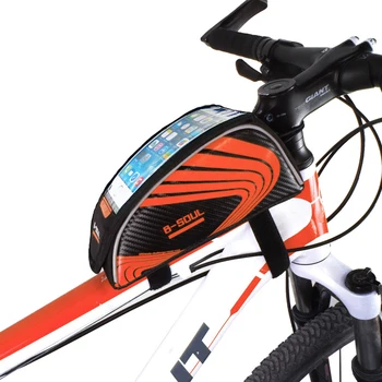 2021 Bisiklet çanta çerçevesi Ön Üst Tüp Bisiklet Çantası 5.5 in telefon kılıfı Dokunmatik Ekran Çantası MTB Paketi Bisiklet Aksesuarları