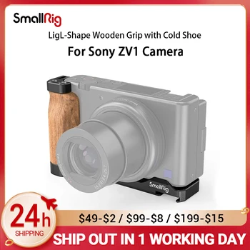 SmallRig ZV1 Kamera Vlog Kulesi L Şeklinde Ahşap Kavrama Soğuk Ayakkabı Sony ZV1 Kamera Vlog Aksesuarları 2936