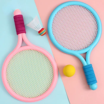 Çocuk Açık Badminton Tenis Raketi Renk Seti Spor Oyunları Erkek Ve Kız Ebeveyn-çocuk İnteraktif Hediyeler Eğlence Oyuncakları