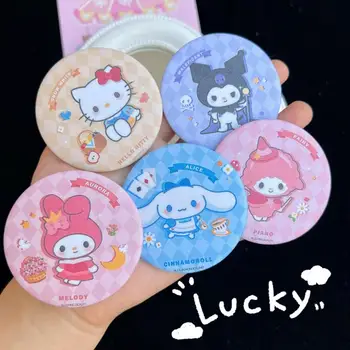 Yeni Kawaii Sevimli Sanrio Hello Kitty Kuromi Mymelody Cinnamoroll Myno Göğüs Gerdirme Rozeti Pin Kolye Ins noel hediyesi Kız İçin