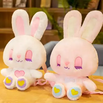 Sevimli Pembe Tavşan Sırt Çantası Kız peluş oyuncak Kız Çocuk Doğum günü hediyesi