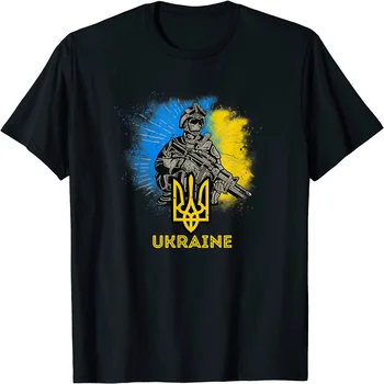 Ukrayna Asker Vatansever Vitory Erkekler kısa kollu t-shirt Rahat %100 % Pamuk O-Boyun yazlık t-shirt