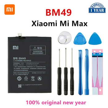 Xiao mi 100 % Orijinal BM49 4760mAh Pil İçin Xiaomi mi Max MAX BM49 Yüksek Kaliteli Telefon Yedek Piller + Araçları