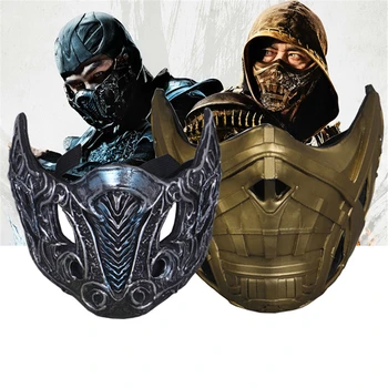 Mortal Kombat Sub-Zero Kuai Liang Akrep Hanzo Hasashi Maskesi Cosplay Kostüm Kask PVC Maskeleri Masquerade Cadılar Bayramı Partisi