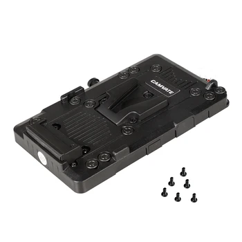 HDRIG V Kilidi Hızlı Bırakma Montaj Plakası / Güç Kaynağı Splitter DSLR Kamera İçin 12V-16.8 V giriş ve çıkış Pil Montaj
