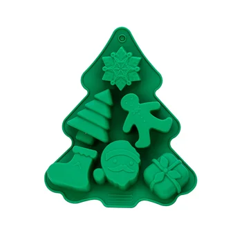 Noel Ağacı Silikon Kek Kalıp Çikolata Jöle Sabun Kalıpları Kek Dekorasyon Araçları Pişirme Aksesuarları Araçları için Noel