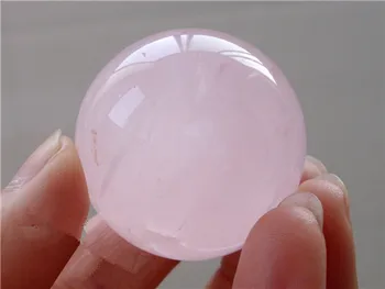 50mm buz çeşit doğal pembe kristal / gül kuvars küre topu şifa