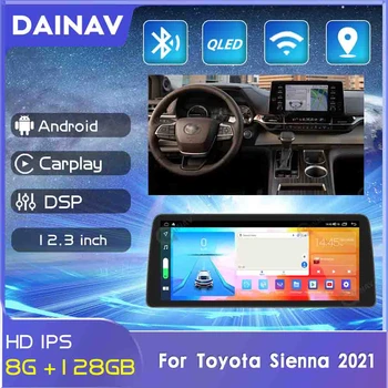 Android Araba Radyo 12.3 inç 2 Din GPS Navigasyon Toyota Sienna 2021 İçin Araba Multimedya DVD Oynatıcı otomobil radyosu teyp