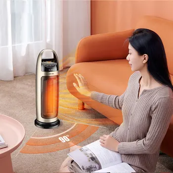 Ev ısıtıcı dikey sallayarak kafa elektrikli ısıtıcı Ofis seramik ısıtma banyo uzaktan kumanda hızlı ısıtma ısıtıcı