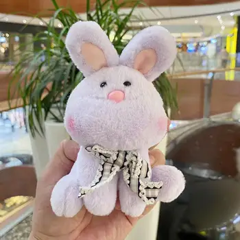 Moda doldurulmuş hayvan bebek Anahtarlık sırt çantası kolye tavşan peluş bebek yumuşak dekorasyon