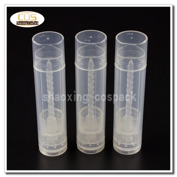 Toptan LB01-4.2 g şeffaf dudak balsamı kılıfları, boş yuvarlak şeffaf dudak balsamı tüpleri ambalajı toptan satış