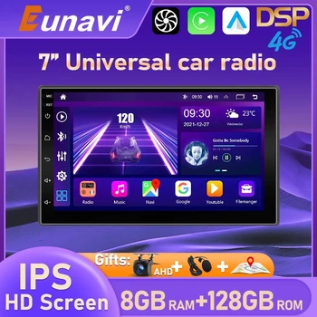Eunavi 2Din Android 10 araç DVD oynatıcı Oynatıcı Evrensel 7 