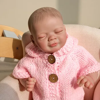 18 inç gerçekçi Reborn Bebek Kız Vito yenidoğan bebek el çizim saç el 3D Boya Cilt Görünür Damarlar Koleksiyon Sanat Bebek