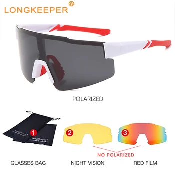 Büyük boy Polarize Güneş Gözlüğü Erkekler Aynalı Lens Açık Spor Gözlük Büyük Çerçeve Vintage Gece Görüş sürüş gözlükleri UV400