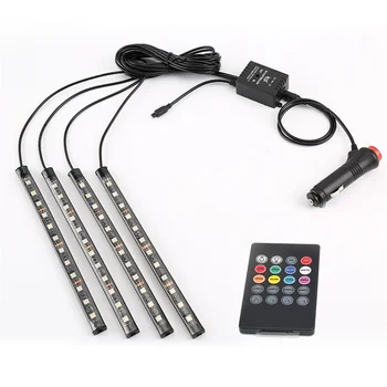 HOTSALE araba dekorasyon ışıkları takma LED ayak ışıkları araba USB ses kontrolü renkli ışık