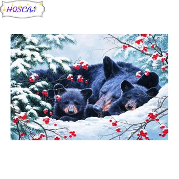 5D Diy Elmas Boyama Aspir çam kar köpek hayvan Tam Yuvarlak Kare Matkap Taklidi Mozaik 3d Sanat Resimleri Ev Dekorasyon