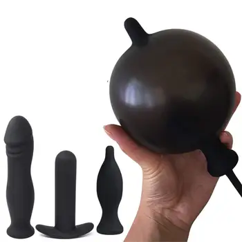 Süper Büyük Şişme Anal Plug Silikon Butt Plug Anal Yapay Penis Dilatör Masaj Seks Oyuncakları Erkekler Kadınlar için Eşcinsel Erotik Oyuncaklar