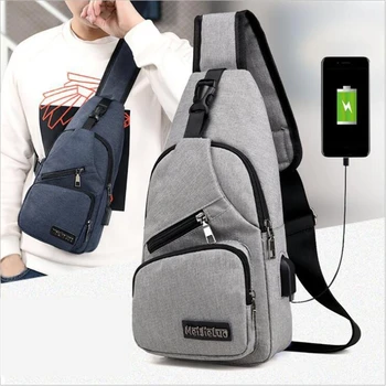 Erkek omuz çantaları USB Şarj Crossbody Çanta Erkekler Anti Hırsızlık Göğüs Çantası Okul Yaz Kısa Seyahat Messenger Çanta 2022 Yeni Varış