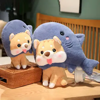 Güzel görünümlü Sevimli Köpekbalığı Köpek peluş oyuncak doldurulmuş oyuncak Koleksiyon Arkadaşlık