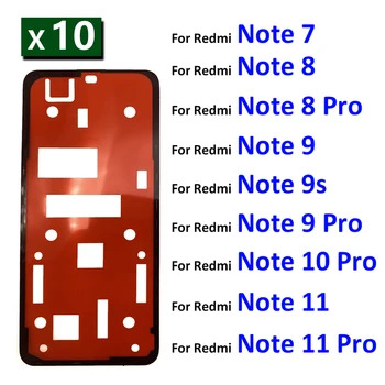 10 Adet, orijinal Xiaomi Redmi İçin Not 7 8 9 9s 10 11 11s Pro 4G 5G Arka Cam Pil Kapağı Yapışkanlı Etiket Tutkal Bant Tamir