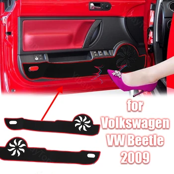 Yan kenar koruyucu Trim Aksesuarları Koruma Halı Araba Kapı Anti Kick Pad Sticker Koruyucu Mat Volkswagen VW Beetle 2009
