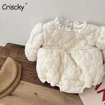 Gevrek 2022 Kış Bebek Giysileri Romper Yenidoğan Bodysuit çocuk giyim Kız Bodysuit Tulum Bebek Kız Kostüm