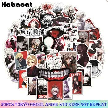 10/50 Adet Tokyo Ghoul Çıkartmalar Japonya Anime Motosiklet Kaykay Gitar Araba Serin Su Geçirmez PVC Oyuncaklar Graffiti Telefon Sticker