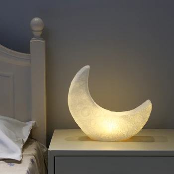 Ay Lambası İtalyan Tasarımcı şarj edilebilir gece Lambası Parlaklık Ay Lambaları Yatak odası Başucu Lambası Atmosfer Odası dekorasyon ışıkları