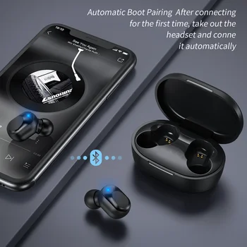 Yeni Bluetooth uyumlu Kablosuz kulaklık Spor Su Geçirmez TWS Kulaklık Kablosuz Kulaklıklar mikrofonlu kulaklık Gürültü Azaltma