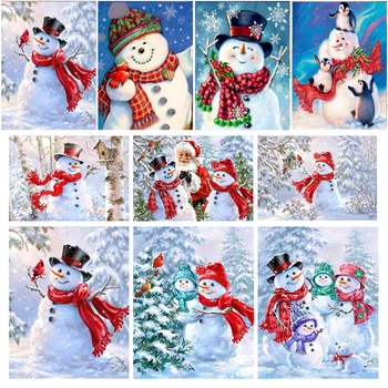 Noel hediyesi DİY Elmas Boyama Noel Baba Mozaik Tam Kare / Yuvarlak Elmas İşlemeli Çapraz Dikiş Ev Dekor Rhinestones