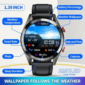 2022 Yeni 454*454 Ekran akıllı saat Ekran Zaman Bluetooth Çağrı Yerel Müzik Smartwatch Mens Android TWS Kulaklık