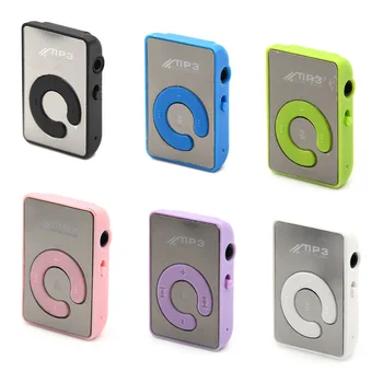 Metal Klip MP3 Çalar İle Mikro TF / SD Yuvası Müzik Taşınabilir Mini Moda Mp3 Kulaklık İle USB 2.0 Bağlantı Noktası Spor MP3 Çalar Hediyeler