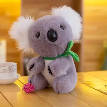 Kawaii Avustralya Koala Ayılar peluş oyuncaklar Doldurulmuş Hayvanlar Bebek Yeşil Eşarp Dekoratif Peluş Sevimli Doldurulmuş Hayvan Doğum Günü