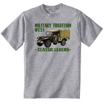 Vintage Inspired Askeri Gelenek WC51 Klasik Efsane Amerikan Araba T-Shirt. Yaz Pamuk Kısa Kollu O-Boyun Erkek T Shirt Yeni