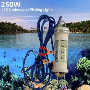 Kısılabilir 5M kablolar beyaz yeşil mavi DC 12V veya 24V 250W LED sualtı dalış ışıkları gece balıkçılık ışıkları