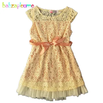 Yeni Yaz Çocuk Kız Elbise Dantel Prenses Elbise Moda Çocuk Parti Elbiseler Çiçek Tasarım Bebek Kız Giyim Birtyday A176
