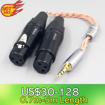 LN007781 Grafen 7N OCC Koruyucu Koaksiyel Karışık Kulaklık Kablosu İçin 3.5 m 2.5 mm 4.4 mm 6.5 mm Çift XLR 3 kutuplu Dişi