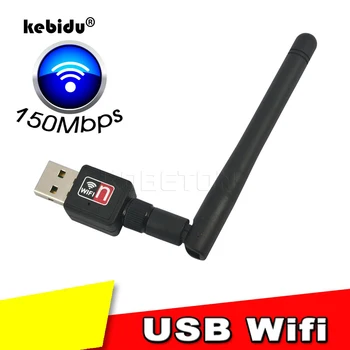 kebidu Yeni Mini USB wifi LAN kartı Kablosuz Bilgisayar ağ Bağdaştırıcısı 150Mbps 802.11 b/n/g 2dBi Ağ Kartı ile Anten