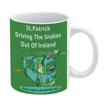 Sürüş Dışında İrlanda Kahve Kupalar Tarzı Karikatür Çay Kahve Kupa Bardak doğum günü hediyesi Koleksiyonu Gün Aziz Sürüş İrlanda Çeltik