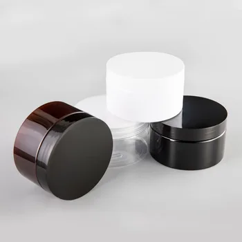 20 adet 300g Boş Siyah PET Kozmetik Krem Teneke Plastik vidalı kapak 10 OZ Katı Parfüm Doldurulabilir Kavanozlar, toz Şişe balsam kabı