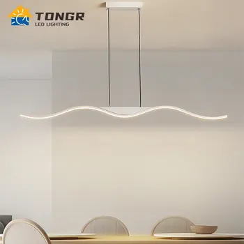 Yemek Led kolye ışık yaratıcı hat lambası Modern Oturma Odası yemek odası tavan avize ev kapalı dekor aydınlatma lambası