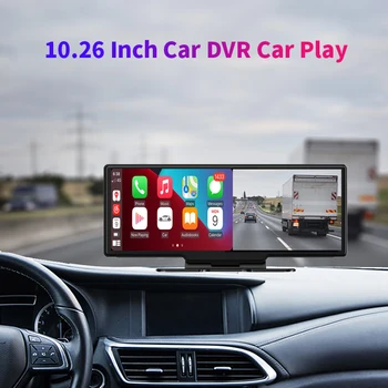 10.26 inç 4K Video Kaydedici Araba Ayna Dikiz Kamera Carplay ve Android Otomatik App kontrolü AUX Kablosuz Navi Bluetooth DVR WıFı GPS