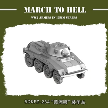 1: 100 Minyatür Wargame ikinci Dünya Savaşı Alman Ordusu SDKFZ-234 Cougar Zırhlı Araç Reçine model seti