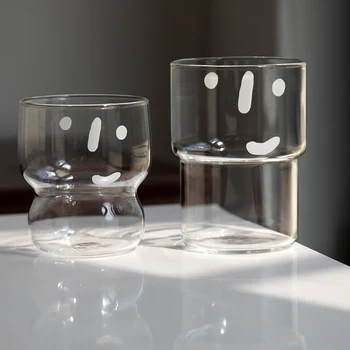 Yaratıcı İfade Fincan Kahve Süt Çay Su Bardağı Sevimli Komik Çocuk içecek bardağı Çift Hediye Kupa Vasos Drinkware